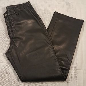 Banana Republic Women's Size 8 Leather Black Pants
